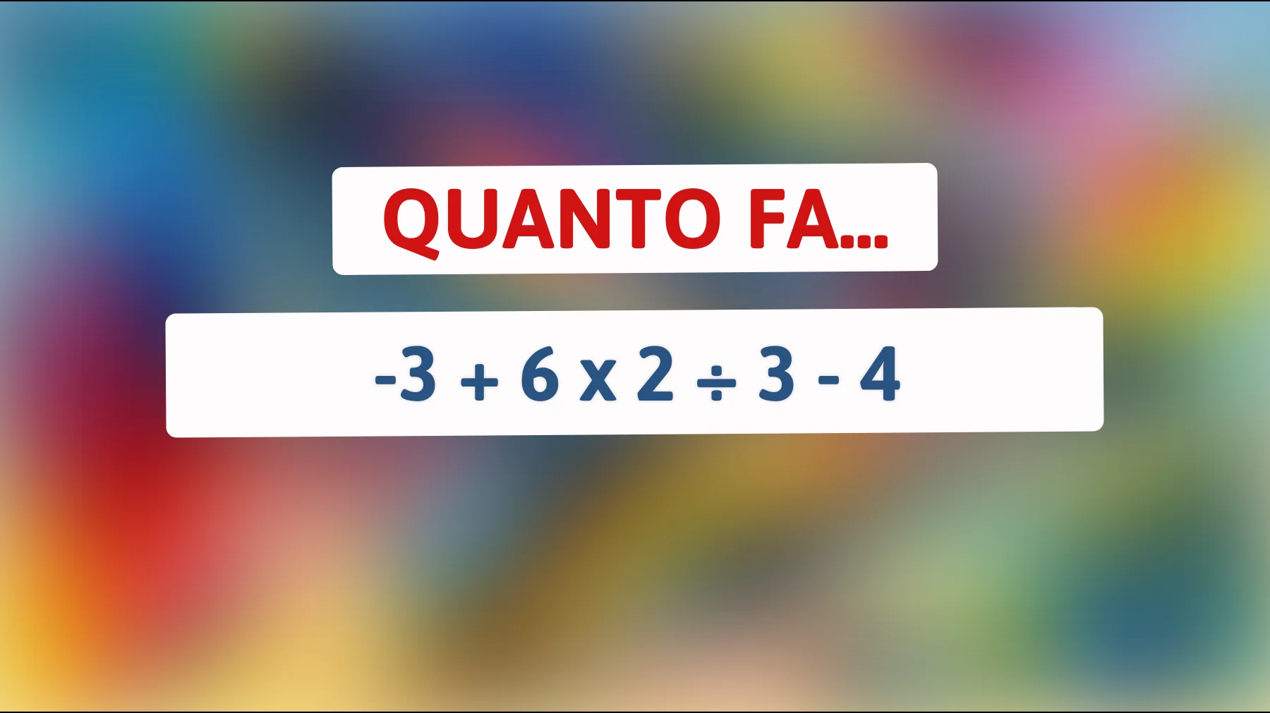 "Solo i geni risolvono questo calcolo in pochi secondi! Sei tra loro?""