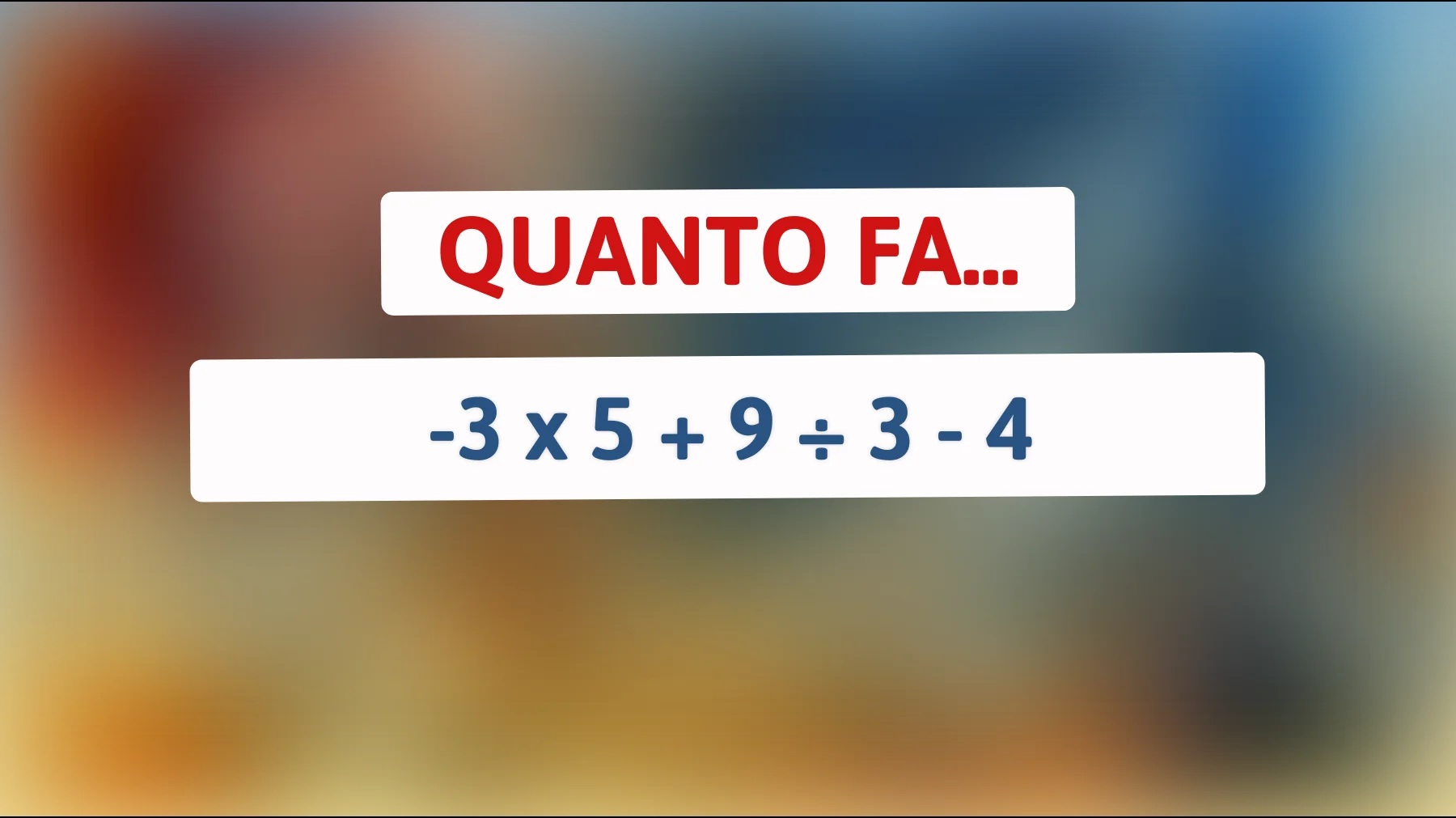 "Solo le menti più brillanti riescono a risolvere questo indovinello matematico in 5 secondi!""