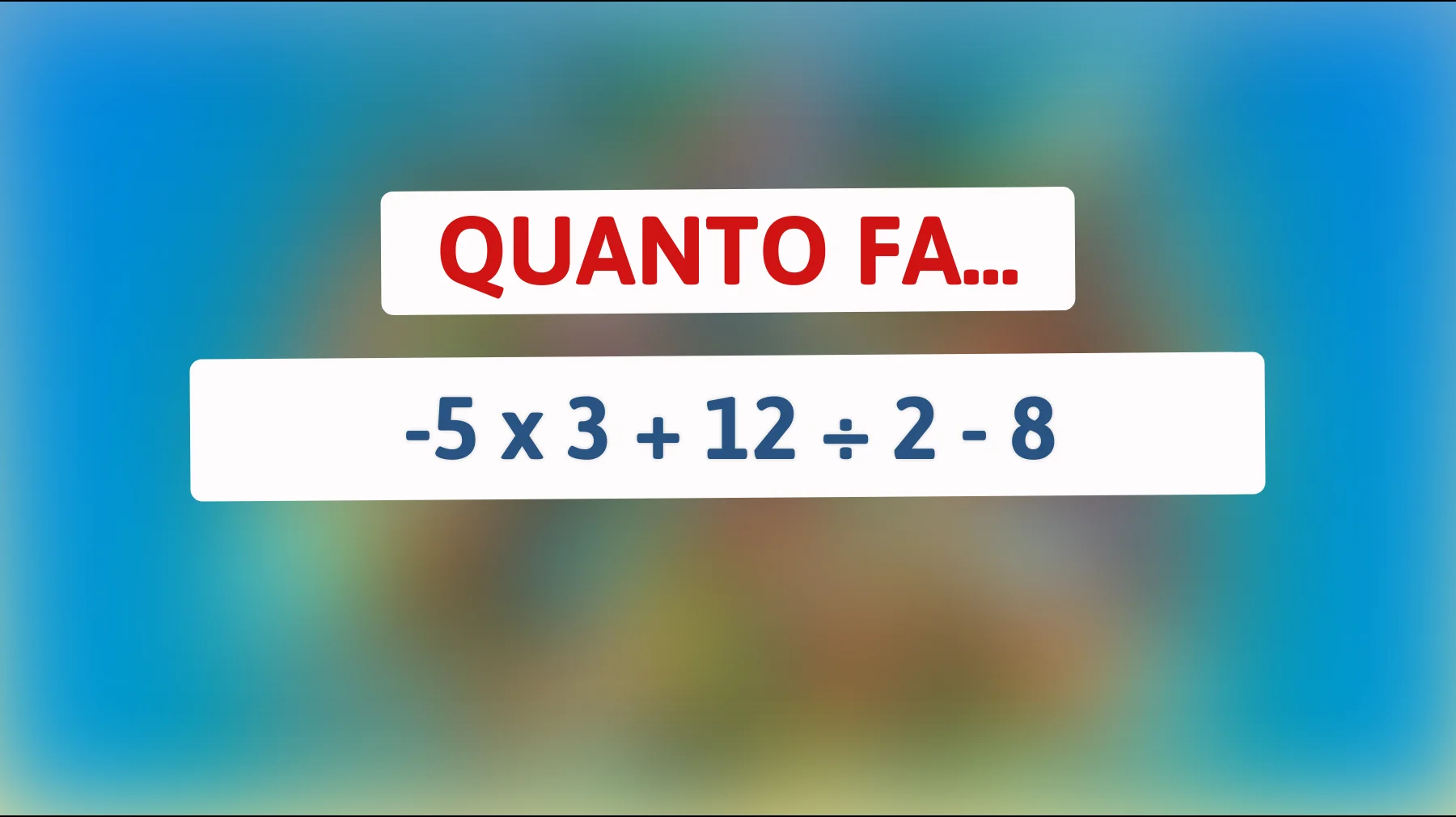 Scopri il sorprendente risultato dell'indovinello matematico che solo le menti più brillanti possono risolvere!"