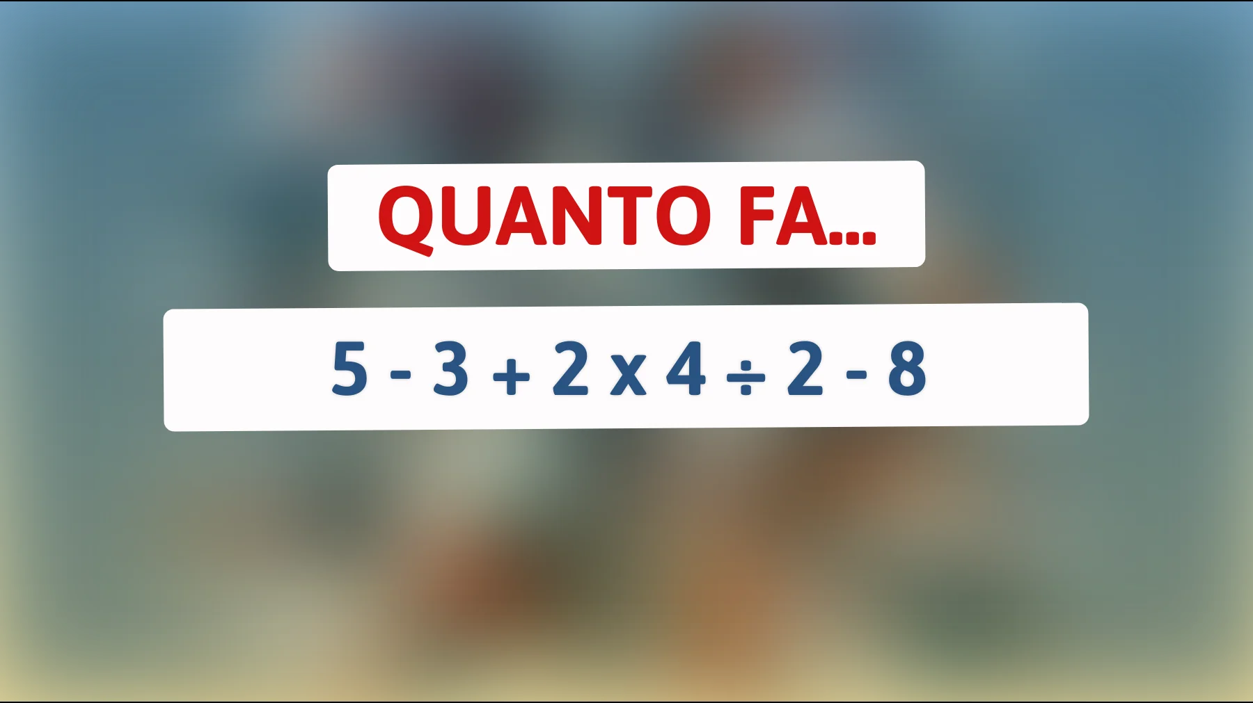 Scopri se sei un genio e risolvi questo semplice ma ingannevole problema matematico! Sei pronto per la sfida?"