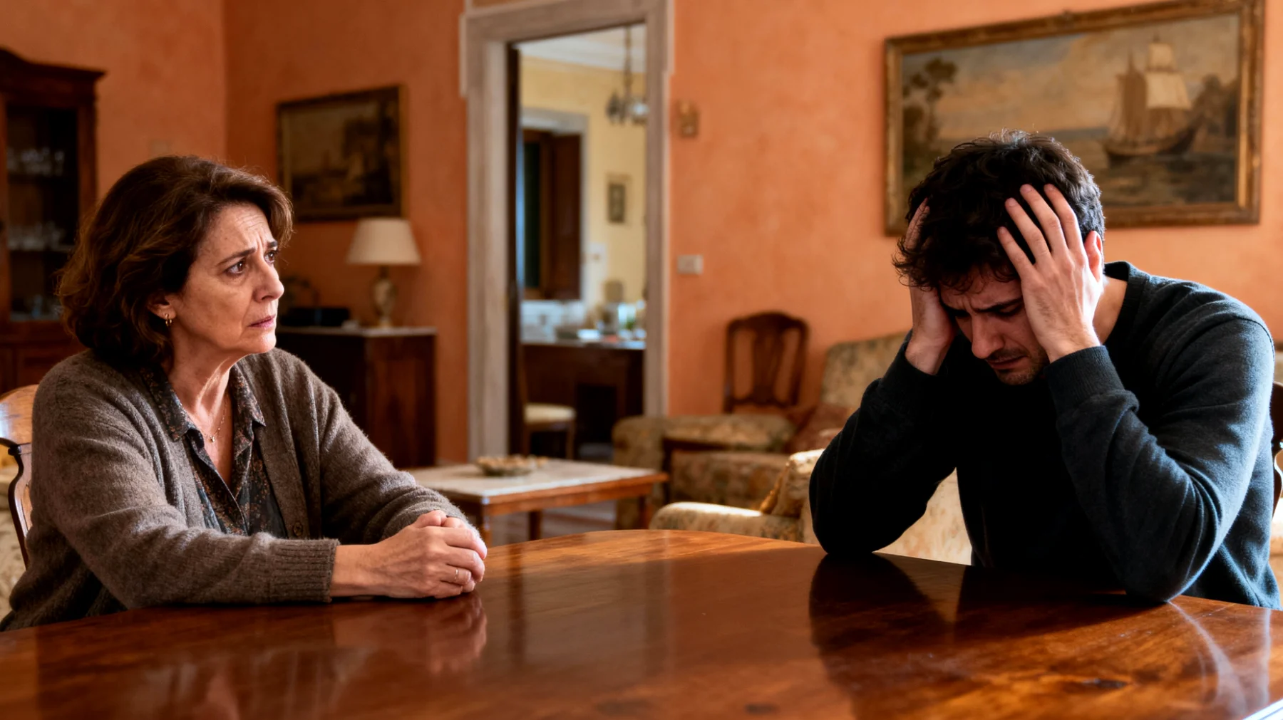 Una mamma si trova in difficoltà nel gestire le manifestazioni emotive intense del figlio giovane adulto, che nonostante l'età continua a reagire con scoppi d'ira, ansia o chiusura emotiva di fronte alle difficoltà quotidiane, creando tensioni nel rapporto e senso di impotenza nella madre"