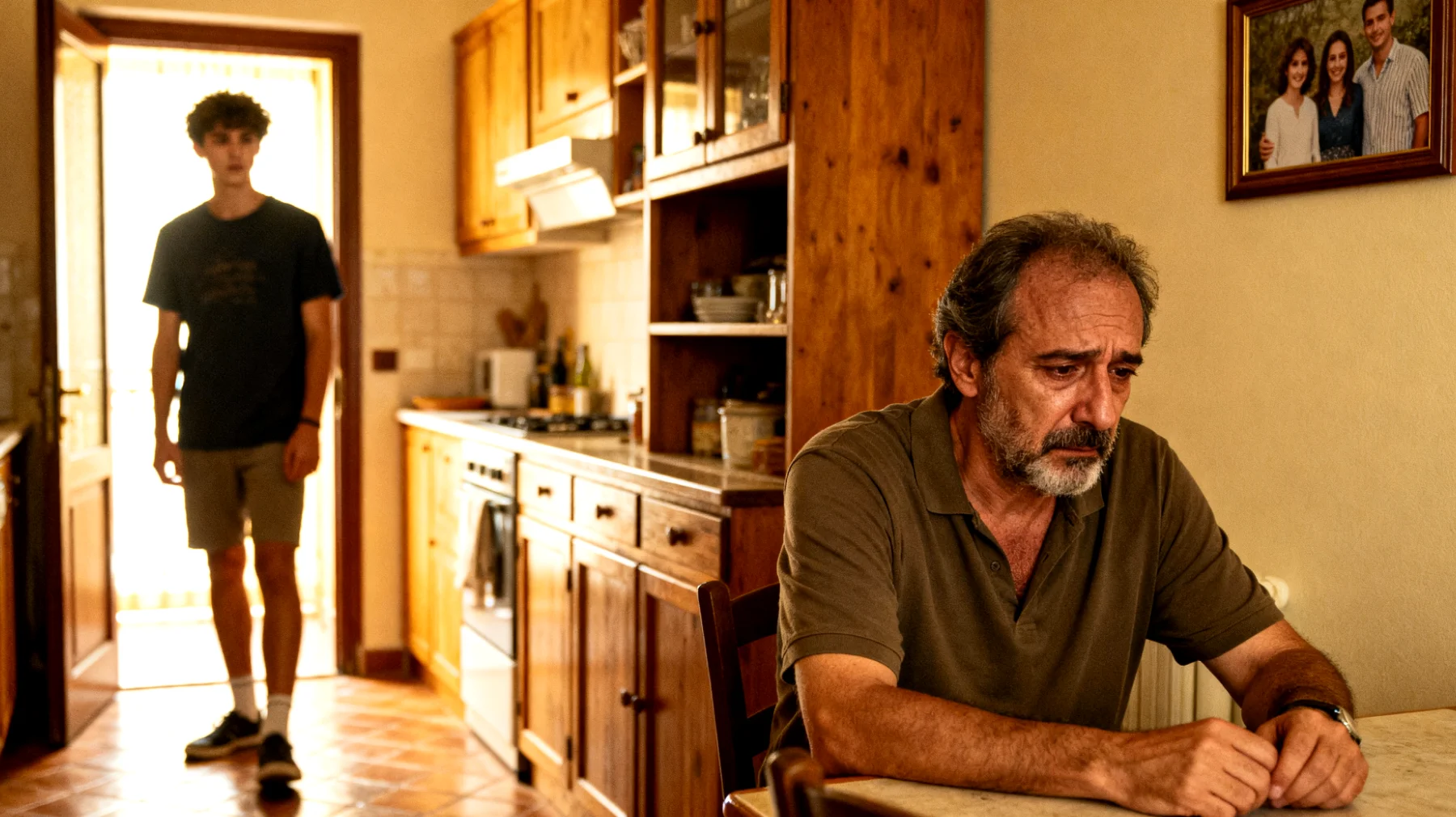 Un papà si trova in difficoltà nel gestire l'ansia per il futuro professionale e personale del figlio giovane adulto, oscillando tra il desiderio di offrire supporto concreto e la paura di risultare invadente o di non essere più un punto di riferimento significativo nella sua vita"