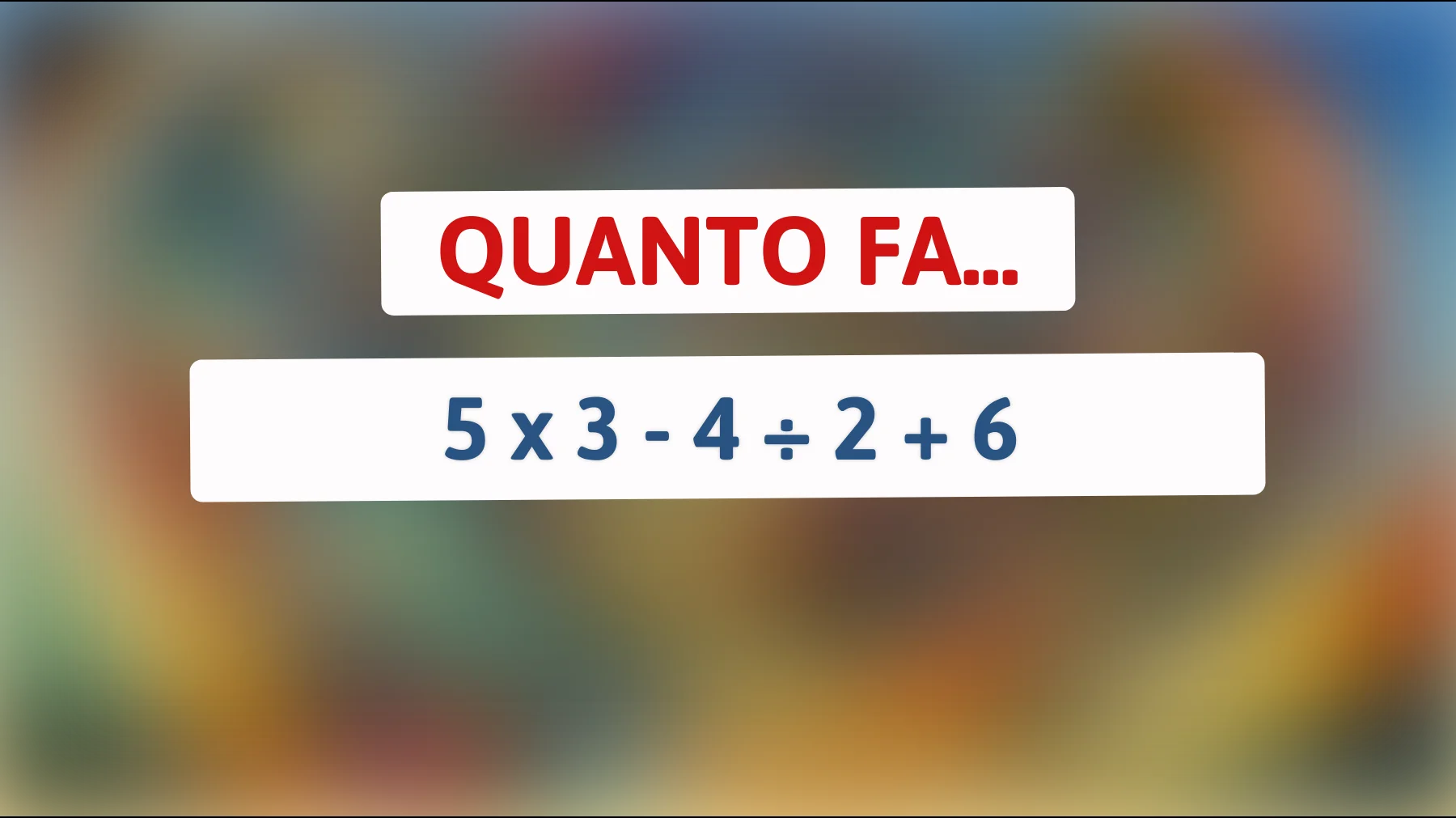"Solo i veri geni risolvono questo enigma matematico: accetti la sfida?""