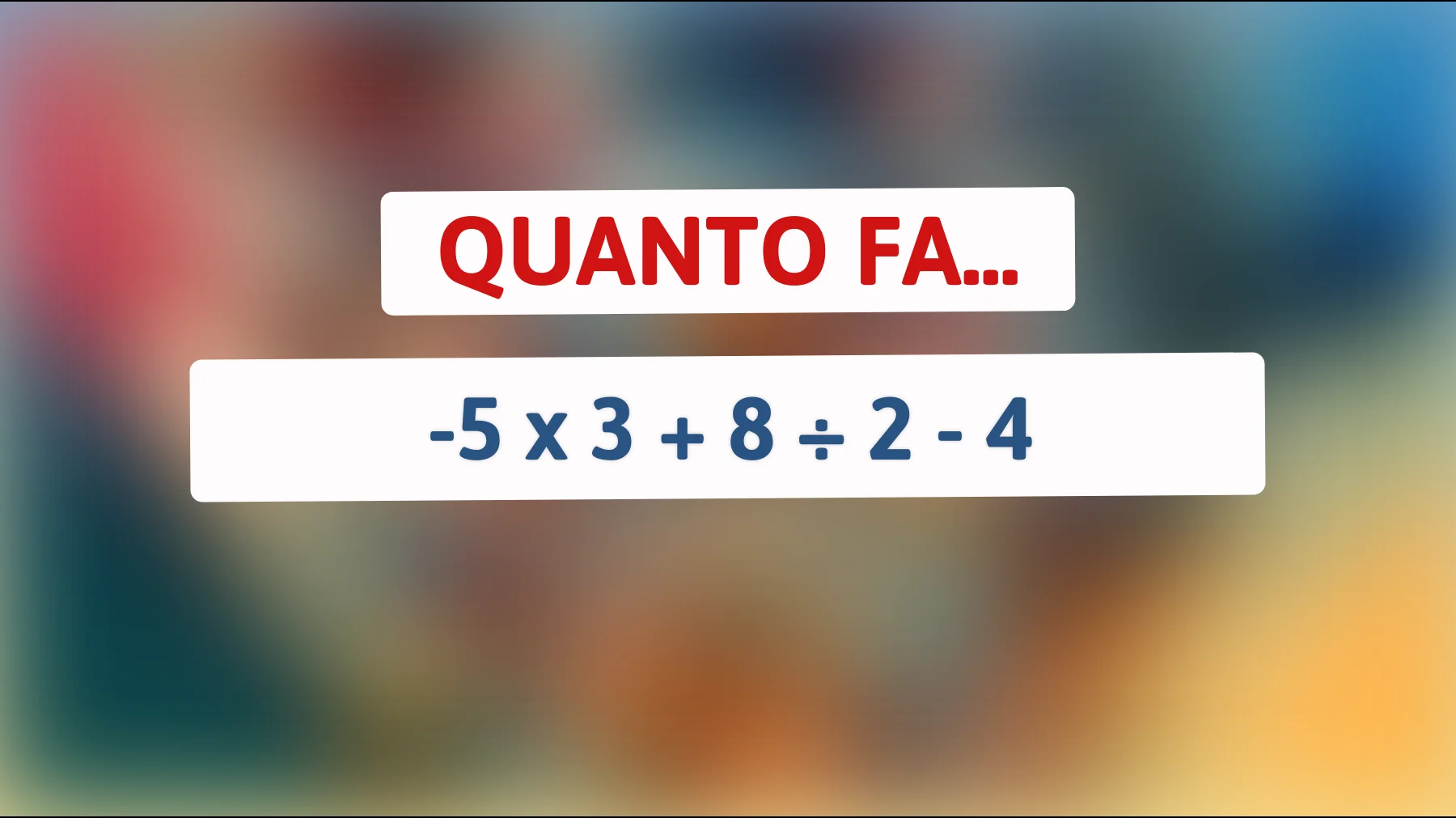 "Svelato il Segreto del Calcolo che Solo i Veri Geni Riescono a Vedere!""