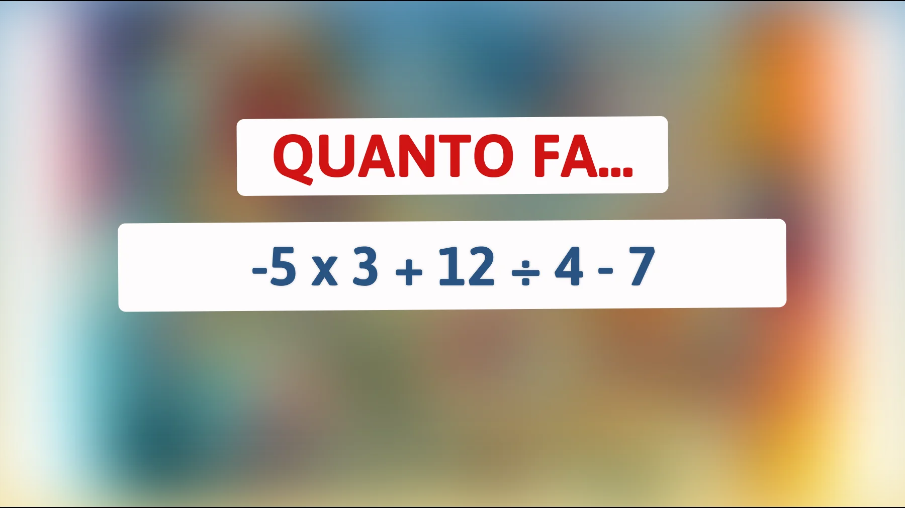 Sfida il tuo cervello: riesci a risolvere questo enigma matematico che pochissimi riescono a capire? Scopri se sei tra i geni!"