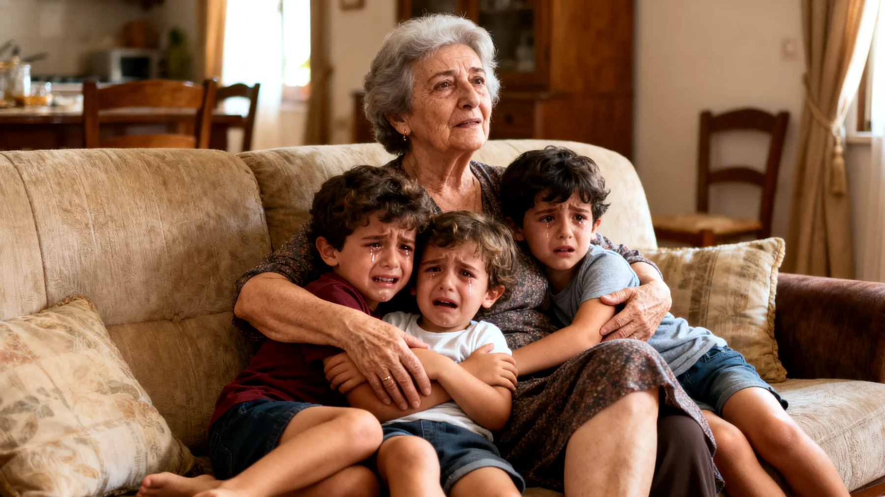 La nonna si trova a gestire nipoti bambini che mostrano una dipendenza eccessiva dalla sua presenza, piangendo o manifestando ansia quando deve allontanarsi anche per brevi periodi, rendendo difficile per lei svolgere altre attività quotidiane o prendersi momenti per sé"