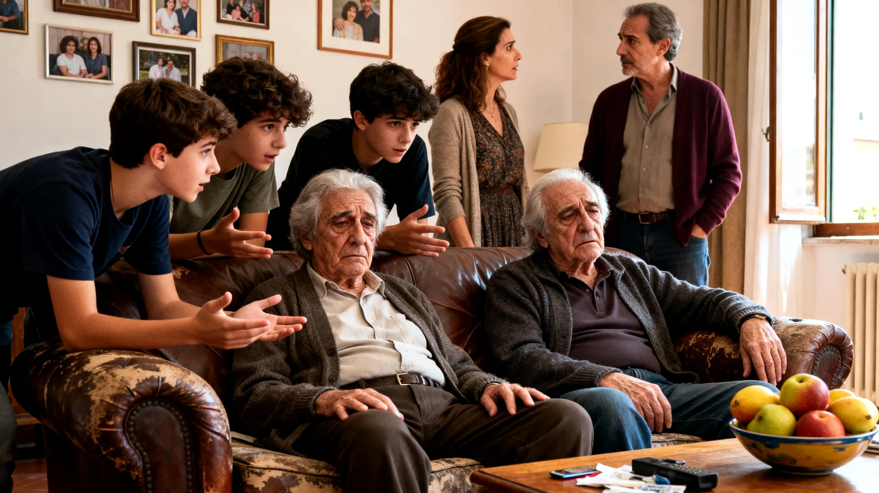 I nonni si trovano in difficoltà perché i nipoti adolescenti mostrano una dipendenza affettiva eccessiva nei loro confronti, cercando costantemente la loro presenza, approvazione e sostegno emotivo, rendendo difficile per i nonni gestire i propri spazi personali e creando tensioni con i genitori dei ragazzi."