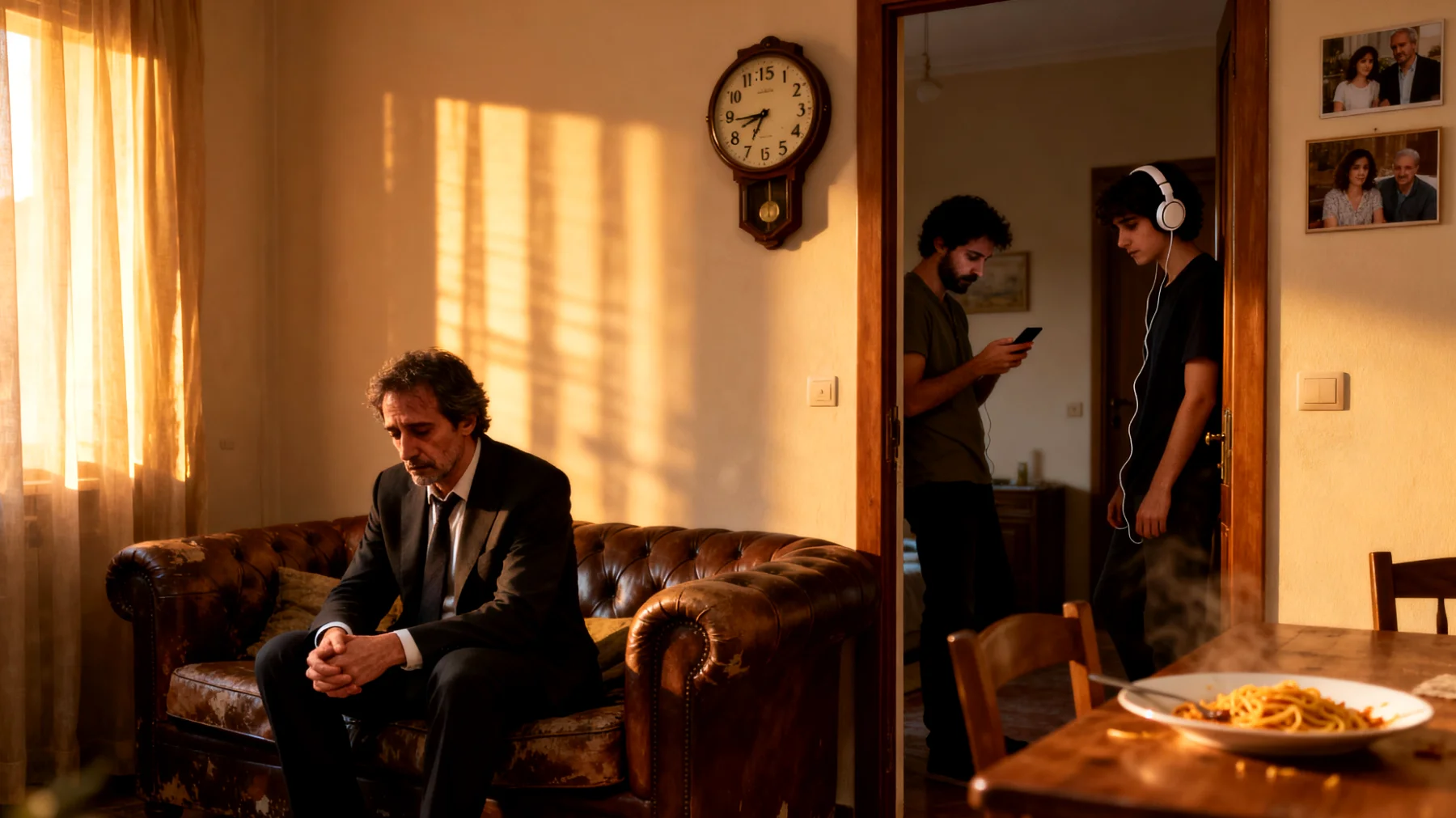 Un papà che lavora molte ore al giorno fatica a trovare energie e tempo di qualità da dedicare ai suoi figli giovani adulti, che ora sono autonomi ma sentono la mancanza di un rapporto più profondo e presente con il padre"